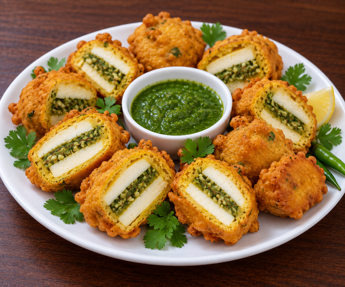 Paneer pakoda preparation